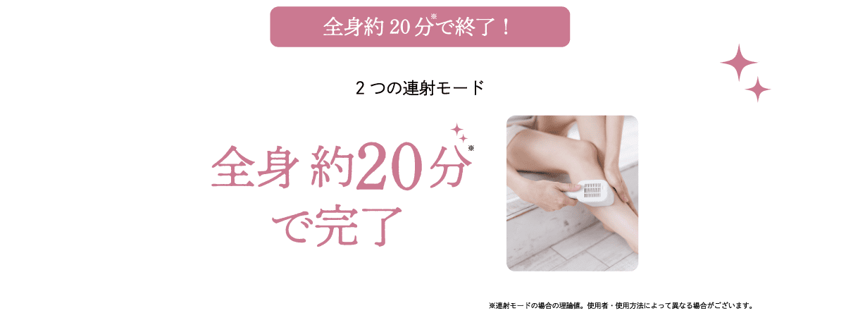 全身約２０分で終了！
